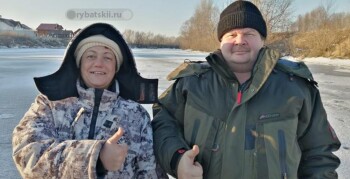 Отчёт о ловле плотвы и окуня на Волге в конце декабря