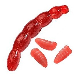 Приманка мотыль крупный Berkley PowerBait или силиконовый опарыш от той же фирмы