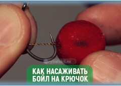 Как правильно насаживать бойл на крючок и делать монтаж