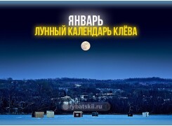 Лунный календарь рыболова на январь 2022 года и прогноз клёва на каждый день